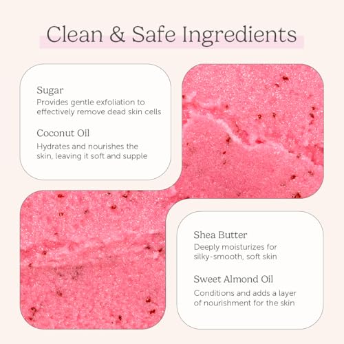 Sugar Body Scrub 8 oz, Moisturizing and Exfoliating Scrub for Nourishing Essential Body Care, Gift For Her (Fruit Smoothie)
