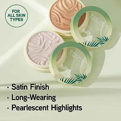 Physicians Formula Murumuru Butter Highlighter Makeup Face Powder Make Up, Pearl, Dermatologist Approved