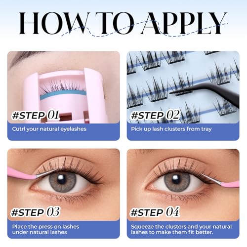SIMER Brown Fox Eye Self-Adhesive Lash Clusters 11-14mm
