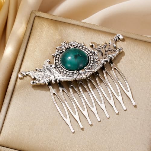 Vintage Metal Hair Combs for Women - Celtic Knot Design, Set of 2