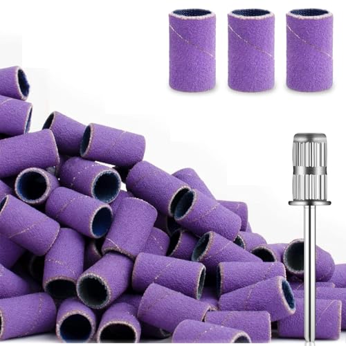 120Pc Nail Drill Sanding Bands #240 Grit + Mandrel