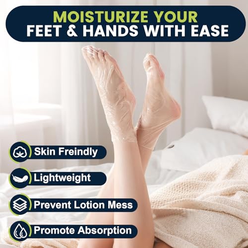 TEAWOO 200-Piece Disposable Hand and Foot Mask Set with Stickers
