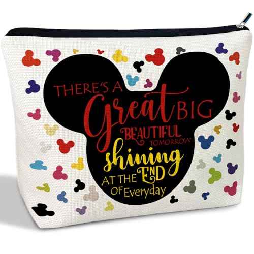 Cartoon Mouse Makeup Bag, Fairytale Fans Mouse Family Cosmetic Bag Gift for Women, Teens, Animal Lovers, Sister, Birthday, Graduation, Mother¡¯s Day Gift Idea, Christmas Gifts