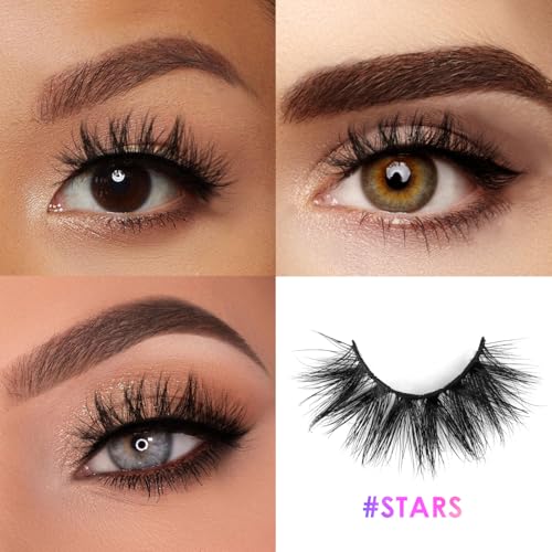 18mm Mink Eyelashes - 3D Fluffy False Lashes (3 Pairs)