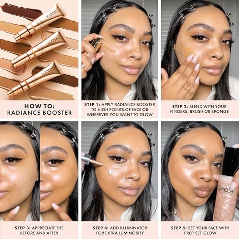 ICONIC LONDON Radiance Booster Tinted Moisturizer - Glowy Finish, 1.01 Fl Oz