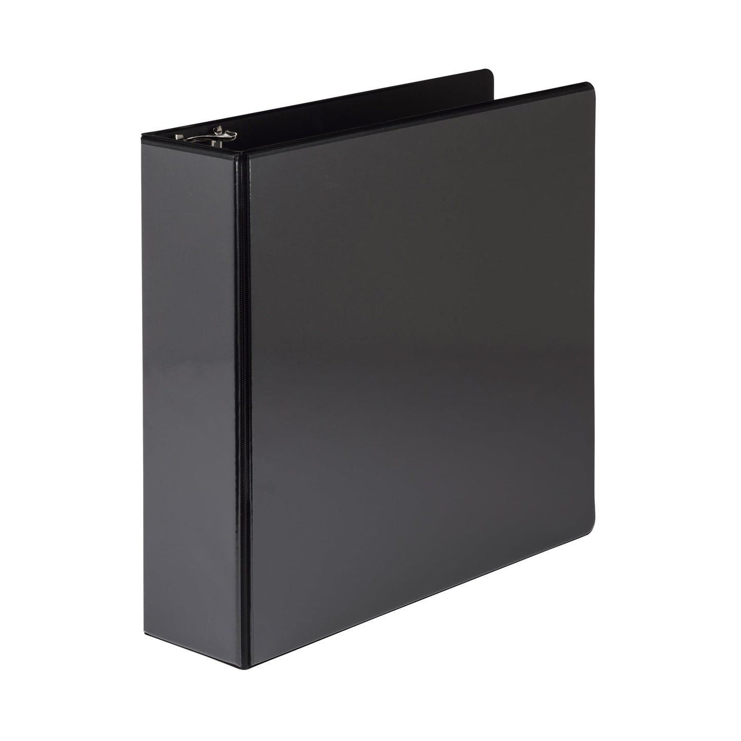 Samsill Economy 3 Inch 3 Ring Binder, Made in The USA, Round Ring Binder, Customizable Clear View Cover, Black, (18580)