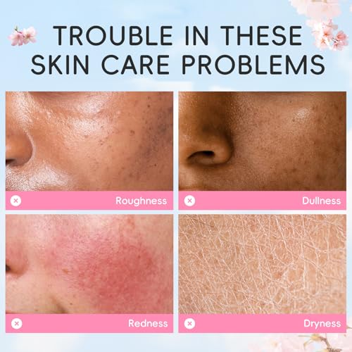 Sakura Skin Care Set for Women Birthday Gifts for Teen Girls - Skin Care for Kids - Skincare for Girls 10-12 - Kids Skin Care Set for girls Ages 8-12,Teen girl Christmas Gifts Skincare Set