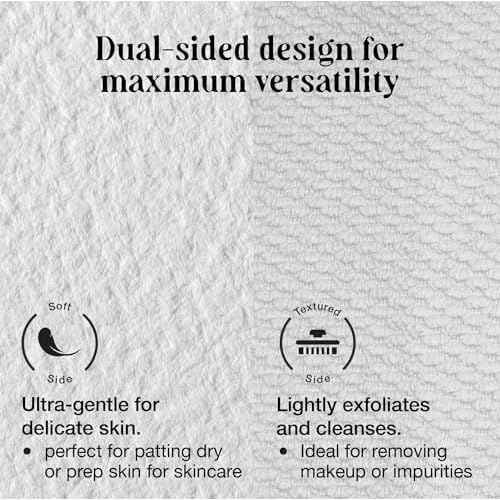 50 CT Face Cloths for Washing Face ? Biodegradable Viscose Disposable Face Towel ? Ultra Absorbent Clean Towels Wipes for Skincare & Makeup Removal ? Lint-Free Facial Towelettes for Sensitive Skin