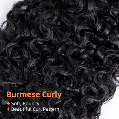 MsSunlight 15A Burmese Curly Human Hair Bundles 20-24 Inch Virgin Remy Hair