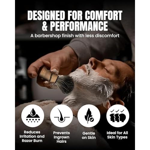 Gentleman Jon Complete Shaving Brush Kit ? Old Fashion Shaving Kit for Men, Includes Shave Brush, Bowl, Soap & Stand, Vintage Wet Shave Mug, Barber-Style 4-Piece Gift Set, Men's Barber Accessories