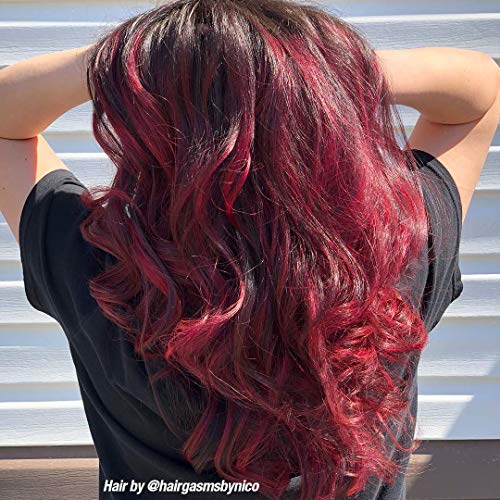 Manic Panic Professional Color Red Velvet - Bright Cherry Red Semi-Permanent Gel Hair Dye - Glows Under Black Light - Lasts Through 40+ Washes - No Developer Required (3oz)