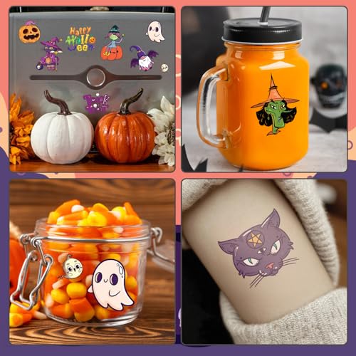 Halloween Temporary Tattoos 116PCS Pre-Cut Easy Peel Party Favors