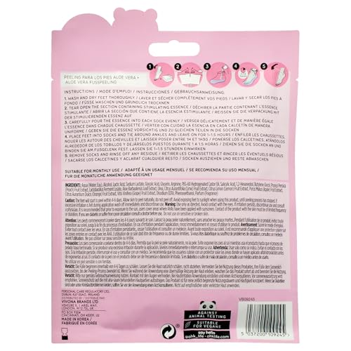 Aloe Vera Foot Peel Mask - Exfoliating for Dry, Cracked Feet