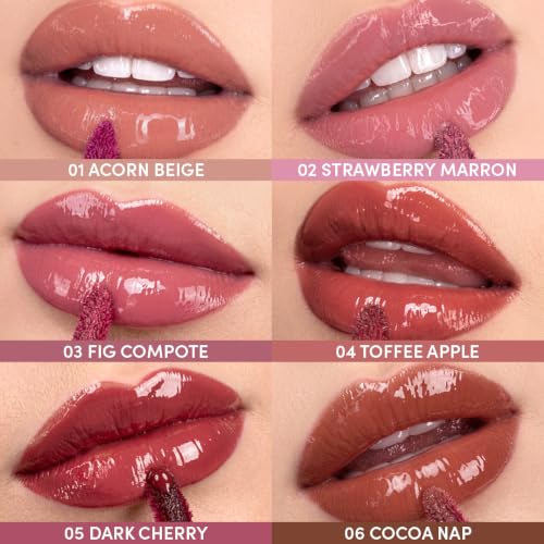 COLORGRAM Deep Glaze Lip Gloss - 04 Toffee Apple | High-Shine Glass Glow