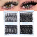 640PCS Eyelash Clusters 30D+40D+50+60D Volume Lash Clusters Wispy Individual Lashes D Curl Fluffy Lash Extension 9-16mm DIY Natural Cluster Eyelash Extensions for Beginners