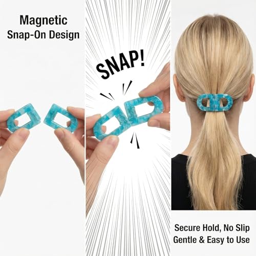 Strong Hold Magnetic Hair Clips - 2-in-1 Seamless Design for All Hair Types