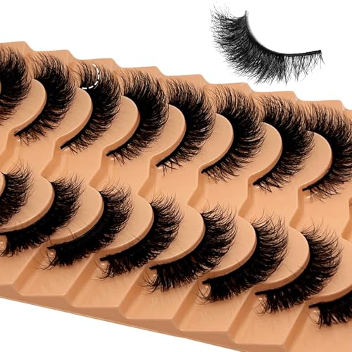 Cat Eye Faux Mink Lashes - Wispy D Curl Strip Lashes