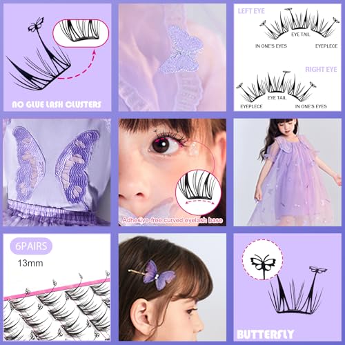 Butterfly Pre-Glued Lash Clusters - No Glue Needed