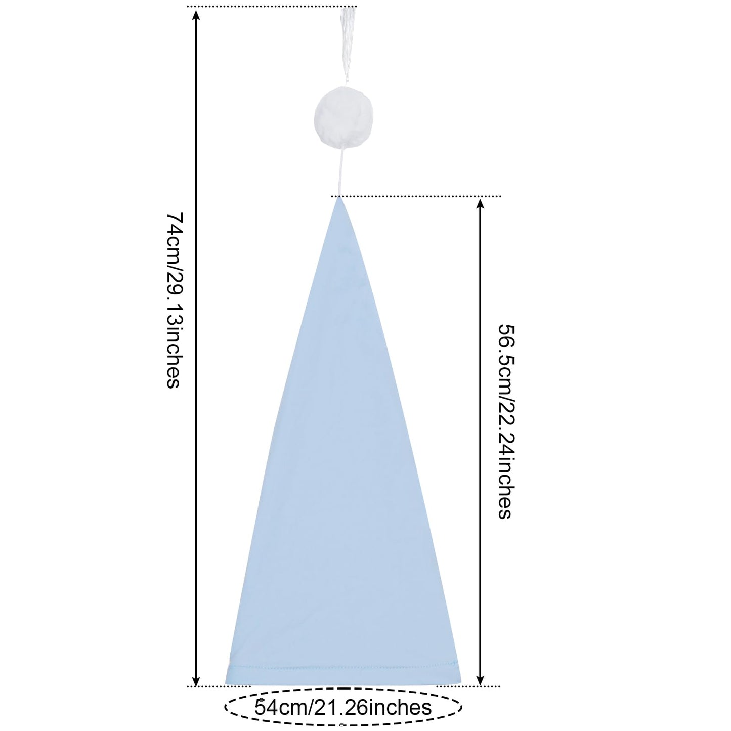 cnomg 2pcs Men's Night Sleeping Cap Adjustable Pajama Cap with Pom Ball and Tassel Women Daily Use (US, Alpha, Medium, White, lighht Blue)