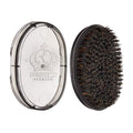 Red by Kiss Premium Pocket Wave Bow Wow Curved Palm Brush ? Boar Bristles for 360 Waves, Curved Design for Precision Control, Ideal for Coarse, Curly, Short Hair & Fades (Medium)