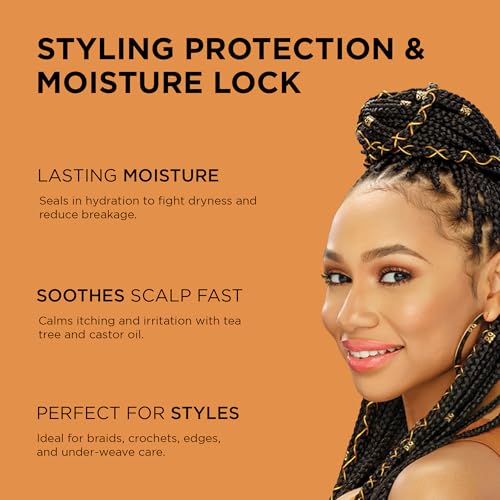 African Pride Black Castor Miracle Hair & Scalp Sealing Oil ? Hair Oil with Black Castor, Tea Tree & Soybean Oil for Moisture Lock, Scalp Relief & Growth Support | 6oz (Pack of 3)