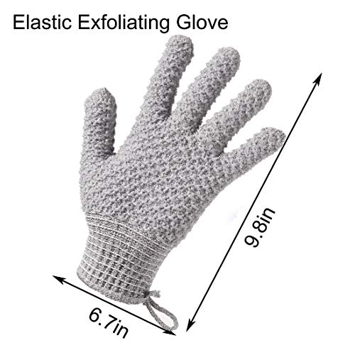 Exfoliating Bath Gloves - 4 Pack Extended Scrubbing Mitts