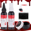 Fake Blood Makeup Kit - 4pc Halloween SFX Set