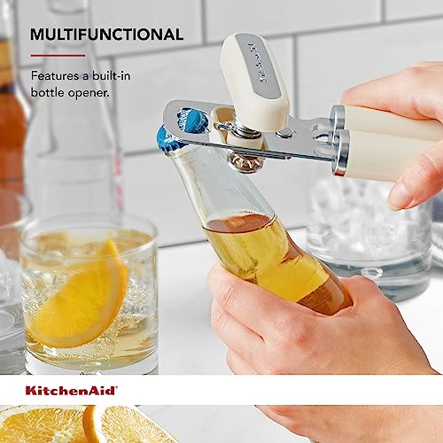 KitchenAid Classic Multifunction Can Opener / Bottle Opener, 8.34-Inch, White