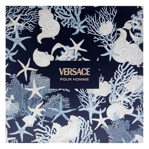 Versace Pour Homme Cologne 3-Piece Gift Set for Men - EDT & Shower Gel