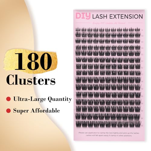 Cluster Eyelash Extensions 165 PCS DIY Lashes 8-16mm Mixed