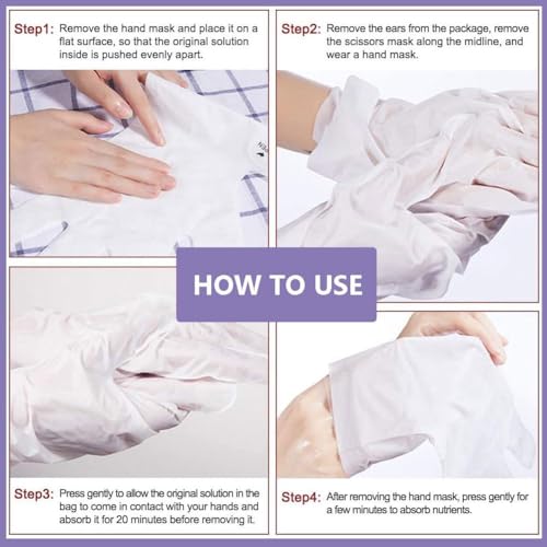 Lavender Moisturizing Hand Masks Pack - Relieve Dry, Overworked, Aging Skin