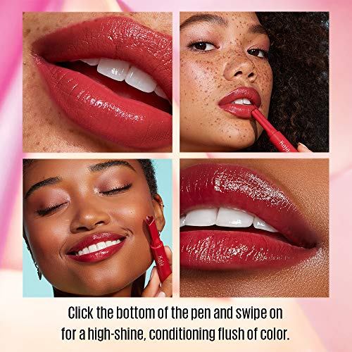 Kaja Lip Gloss - Heart Melter | High-shine, Glossy Finish, Flirty Cherry Red, Moisturize, 01 Too Hot, 0.04 Oz