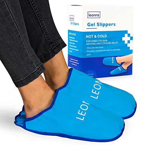 LEONNS Gel Foot Ice Pack Slippers for Pain Relief & Therapy