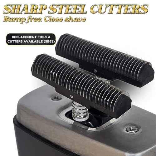 Supreme Trimmer Replacement Foil & Cutter SB63 | Hypoallergenic Foil for Crunch STF602 | Black