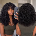 Frodio 20-Inch Curly Wig with Bangs - 200% Density Glueless Wig