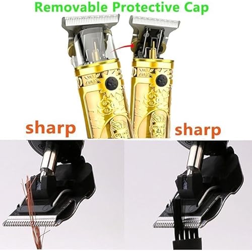Beard Trimmer for Men, Professional Hair Clipper with LCD Display, Rechargeable Electric Razor, Barber-Grade Zero Gapped T-Blade Hair Trimmer, Idea Gift for Men