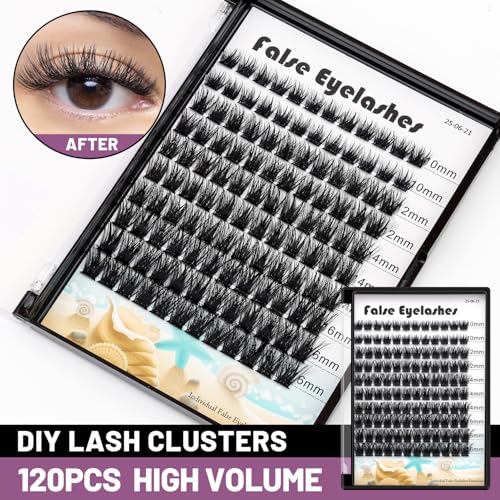 D Curl Cluster Lashes 120 Pack - Mixed Lengths 10-18mm