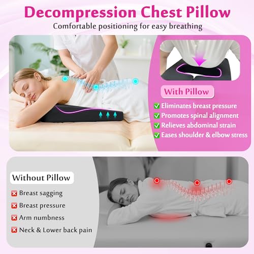 AOSSA Ergonomic Breast Support Pillow for Massage Table & Prone Sleep