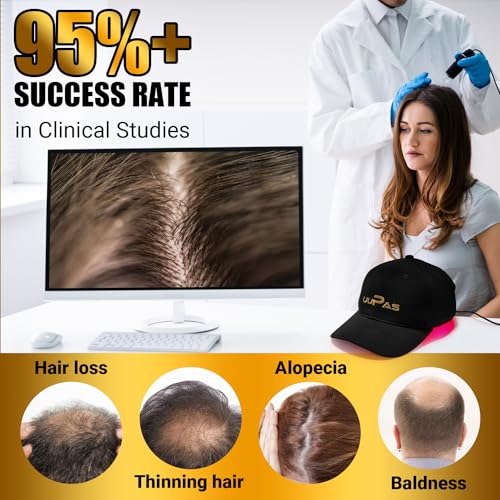 Laser Hair Growth Cap, FDA Cleared, UUPAS 208 Laser Diodes Red Light Therapy for Hair Regrowth - Laser Hat Hair Loss Treatment for Men & Women - Full Scalp Coverage - For Alopecia Hair Growth Products