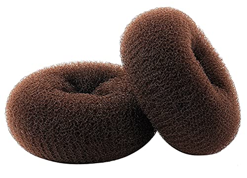 Extra Large Brown Hair Donut Bun Maker | 4.3in Thick Hair
