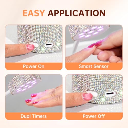 Cordless UV Gel Nail Lamp 27W Gooseneck Auto Sensor