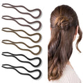 French Hair Pins U-Shaped Wavy Design for Women, 6 Pack