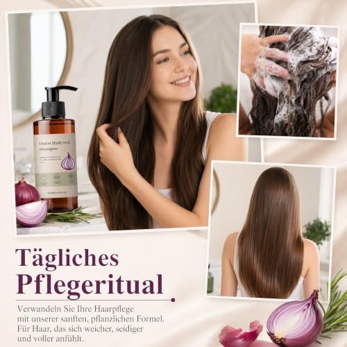 Onion Hydrosol Shampoo & Conditioner Set with Rosemary & Biotin for Hair Growth