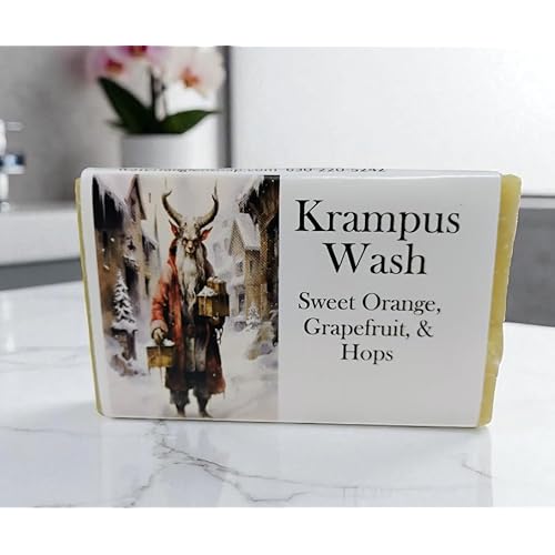 WFG WATERFALL GLEN SOAP COMPANY, LLC, Krampus Wash vegan beer soap enriched with kokum butter moisturizer