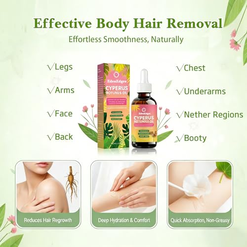 Cyperus Rotundus Hair Removal Oil - 60ml Natural Body Oil