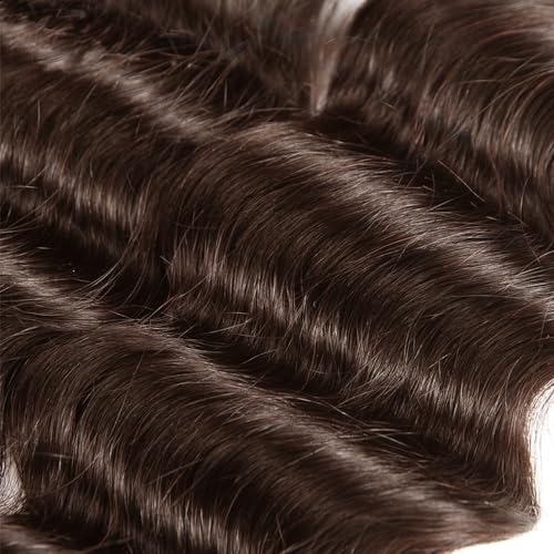 WuvuSnm 150g Dark Brown #4 Deep Wave Human Hair Bundles