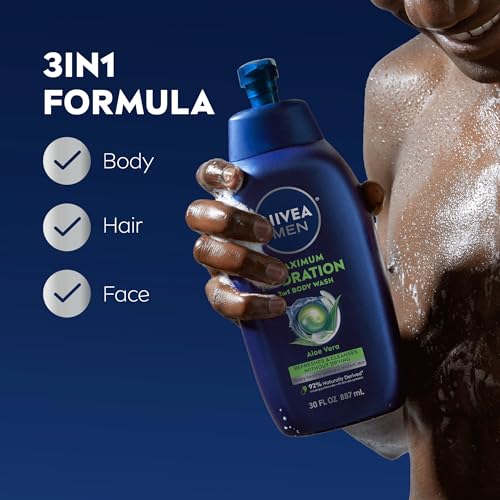 Nivea Men Maximum Hydration Body Wash - 3-in-1 Formula, 30 fl oz