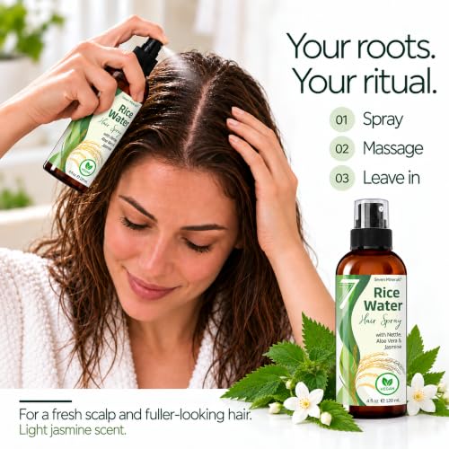 Fermented Rice Water Hair Spray for Growth & Softness - Vegan, Non-Greasy - 4 fl oz