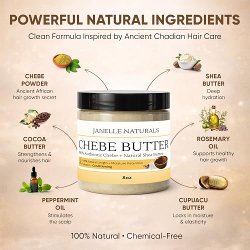 Chebe Butter with Shea - Hair Growth & Moisture Seal 8 oz