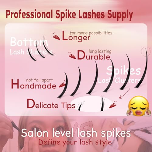 CORUSCATE Lash Spikes Clusters 12-22mm Ultra Long Eyelash Extensions